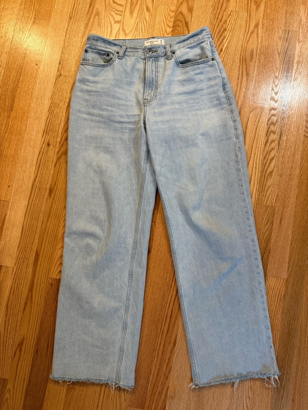 Abercrombie & Fitch Light Blue Straight-Leg Women's Jeans